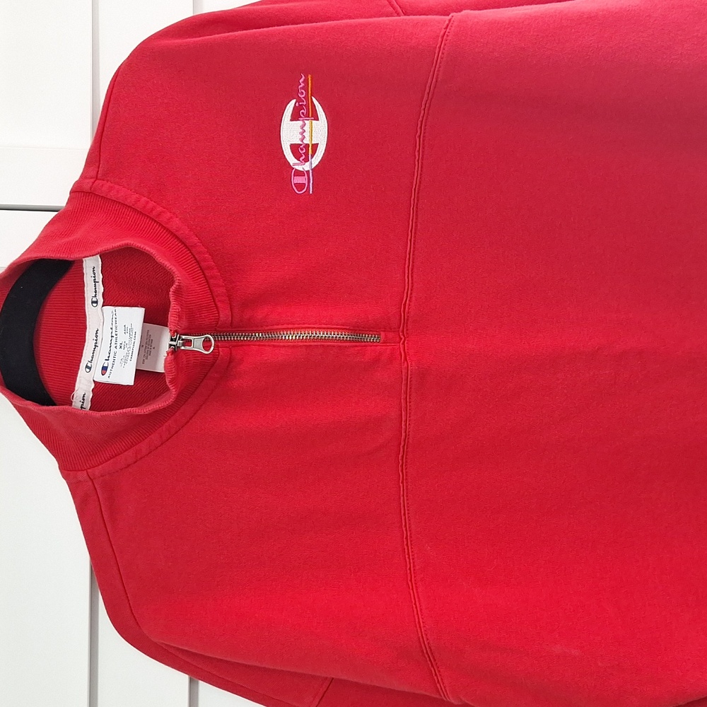 Red champion quarter zip sweatshirt XL